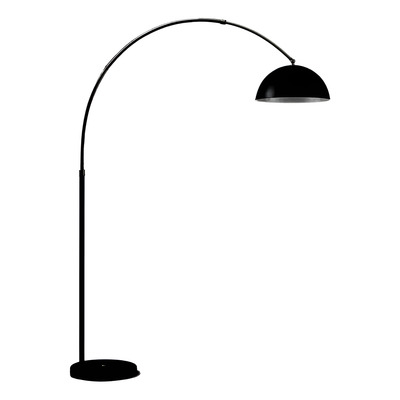 Lampara De Pie Arco Inter Negro Mate Total 1xe27 Negro Negro