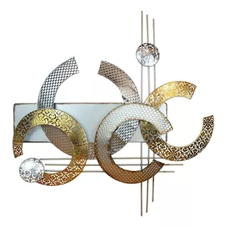 Figura De Metal Decorativa Para Pared Con Texturas