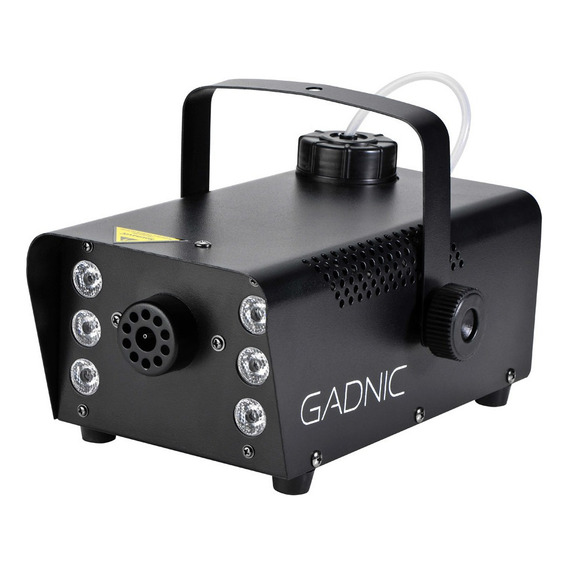 Maquina De Humo Mini Portatil Gadnic Con Luces Led Color Negro