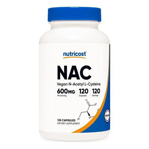 Suplemento Nac 600mg N-acetilcisteína 120 Servicios 4 Meses Sabor Sin Sabor