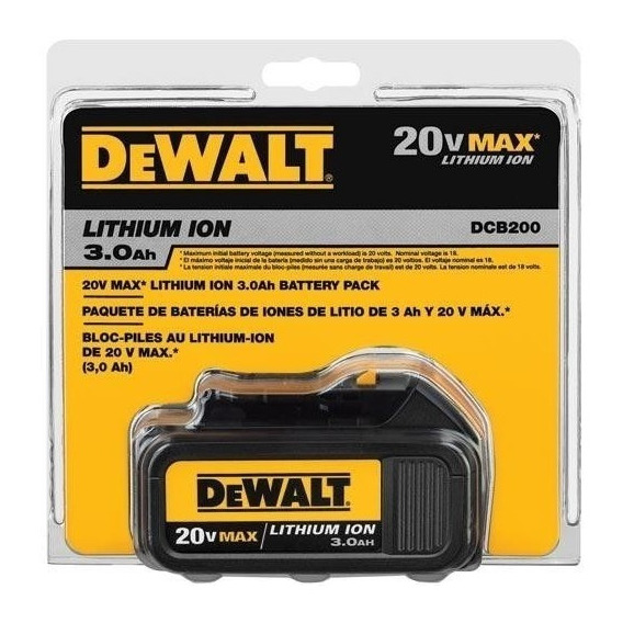 Batería Compacta De Litio 20v Max 3.0 Ah Dewalt Dcb200