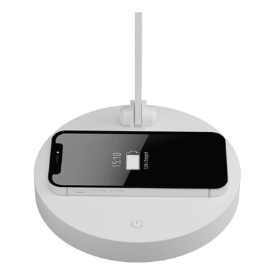 Lampara Velador Juno Blanco Led Carga Celular Dimerizable Mc