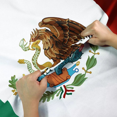 Bandera De México Grande Con Ganchos Para Exterior