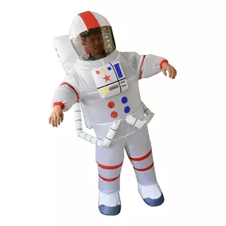 Disfraz Inflable Astronauta Espacio Adulto Motor Inflador 