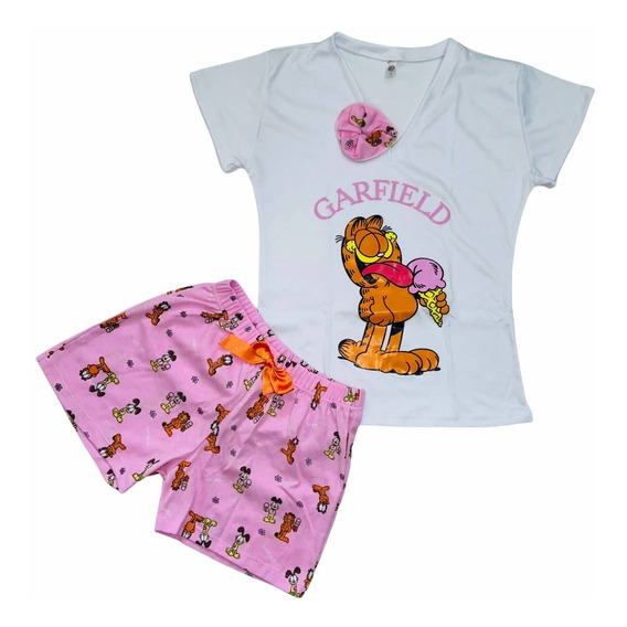 Pijama De Garfield Para Mujer En Pantaloneta