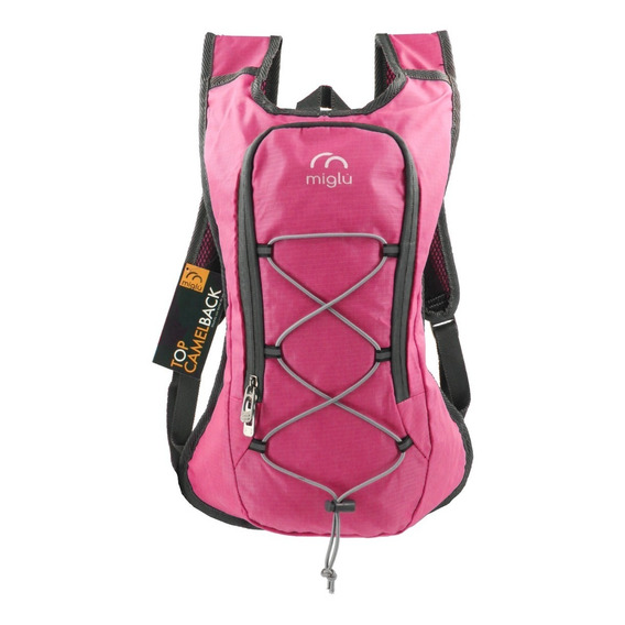 Mochila Hidratación Trekking Fucsia 2lts Miglú R4019