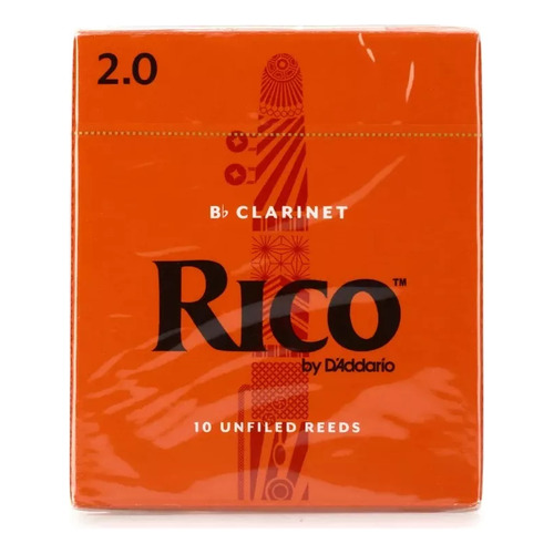 Rico Rca1020 Cañas Clarinete Bb  2.0  - Sib Caja 10 Piezas