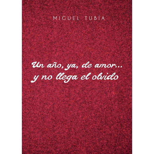 Un Año, Ya, De Amor Y No Llega El Olvido, De Tubía , Miguel.., Vol. 1.0. Editorial Punto Rojo Libros S.l., Tapa Blanda, Edición 1.0 En Español, 2032