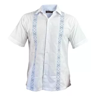 Camisa Guayabera Para Caballero Blanco Lino 1053c