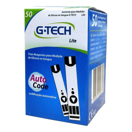 50 cintas y tiras de reactivos de glucosa en sangre G-tech Lite