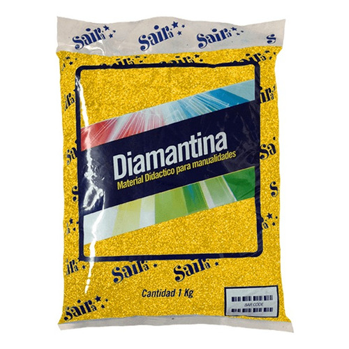 Diamantina Fina Saira 1 Kilo Color Amarillo Irisado