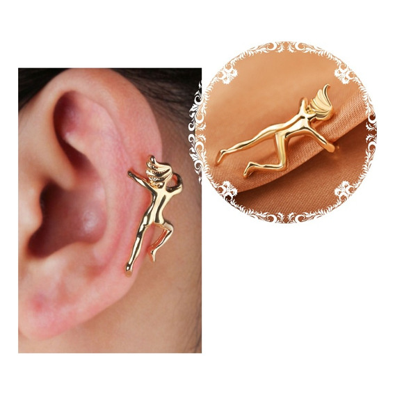 Aretes Mujer Ear Cuff Solitario Ear Cuff Humano