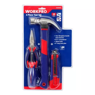 Juego De Herramientas 4 Piezas Workpro W009099 Abaco Color Azul