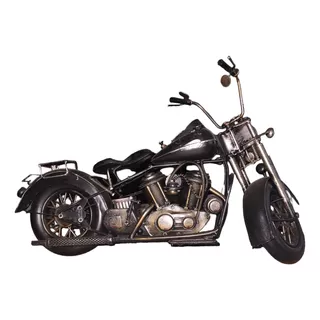 Escultura Metalica Moto Harley Davidson Panhead- 41x14x23