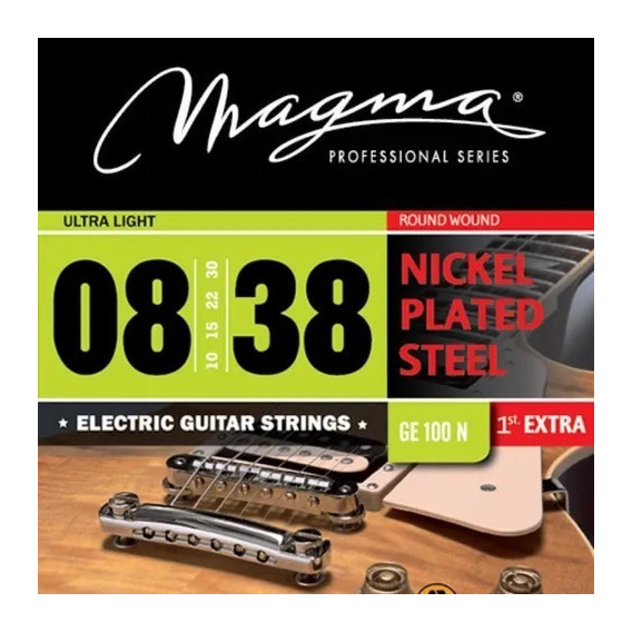 Encordado Guitarra Electrica Cuerdas 08-38 Magma Ge100n