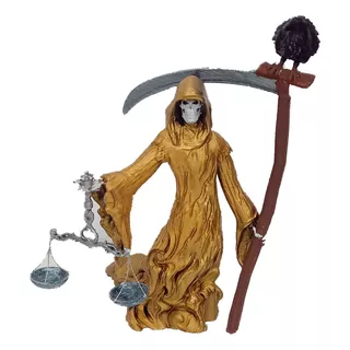 La Santa Muerte / San La Muerte Con Cuervo Y Balanza 30cm