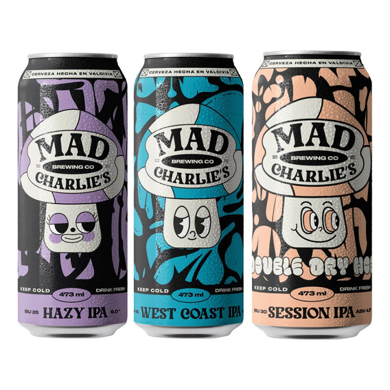 6-pack Ipas Cerveza Artesanal Mad Charlie's Valdivia 473