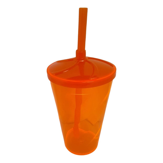 20 Vasos Twister 300 Ml Con Tapa Y Sorbito 