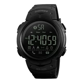 Reloj Bluetooth Smart Watch  Skmei 1301 Negro, Podometro