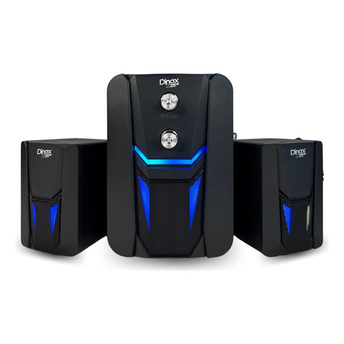 Parlantes Dinax DX-GAMEPAR Gamer Luces Rgb Auxiliar + Usb - Pc Notebook