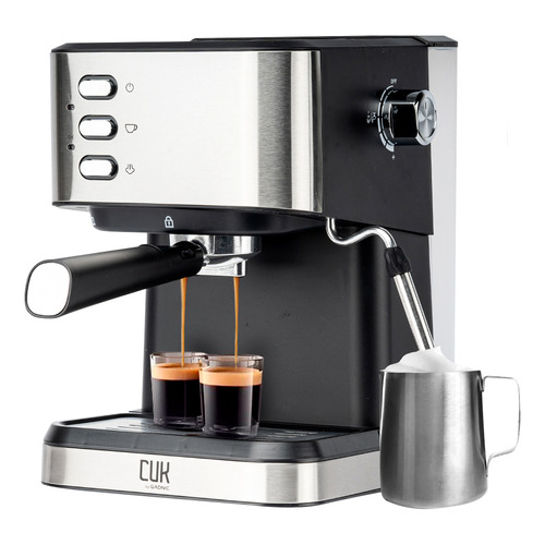 Cafetera Express Gadnic Barista Profesional 1,5 Lts Color Plateado