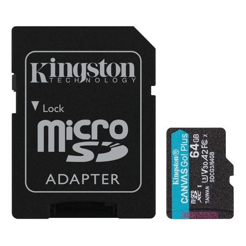 Memoria Microsd Kingston Canvas Go Plus Sdcg3/64gb Adaptador
