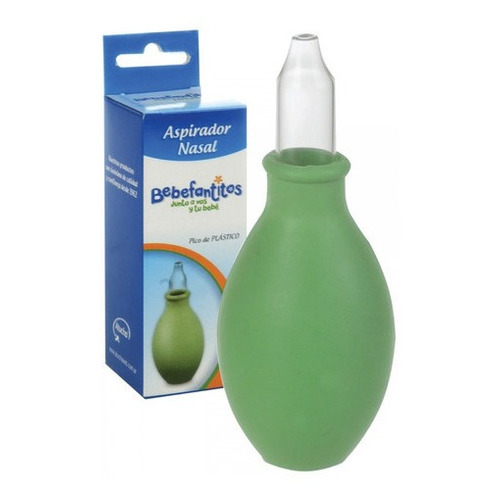 Bebefantitos Aspirador Nasal Pico Plástico Pediátrico Color Verde