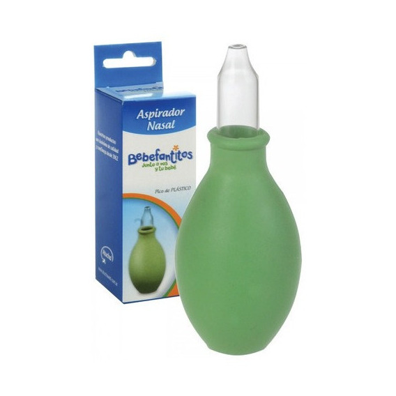 Bebefantitos Aspirador Nasal Pico Plástico Pediátrico Color Verde