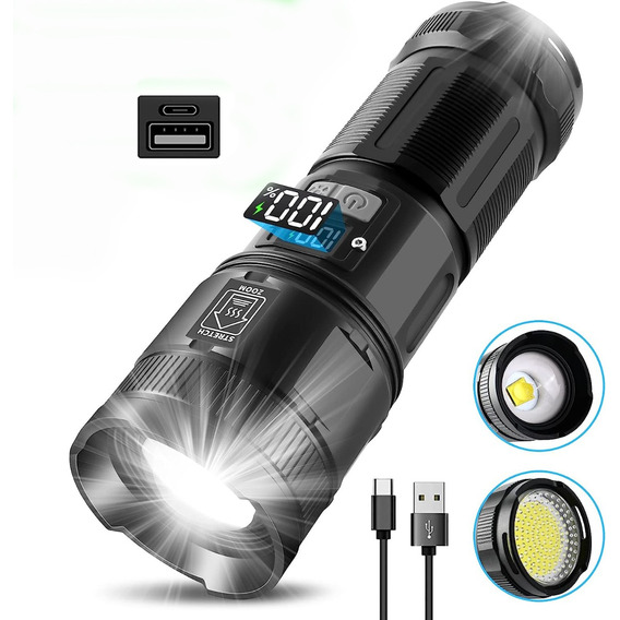 Linterna Recargable 120.000 Lumens Muy Potente 8 Modos