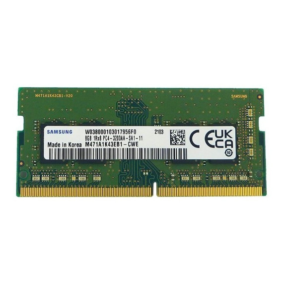 Memoria RAM Notebook color verde 8GB 1 Samsung M471A1K43EB1-CWE