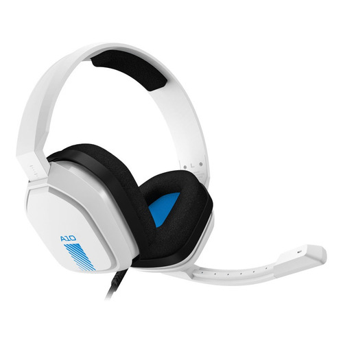 Audífonos gamer Astro A10 blanco y azul