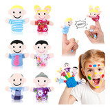 Juego De 6 Mini Marionetas De Peluche Para Dedos