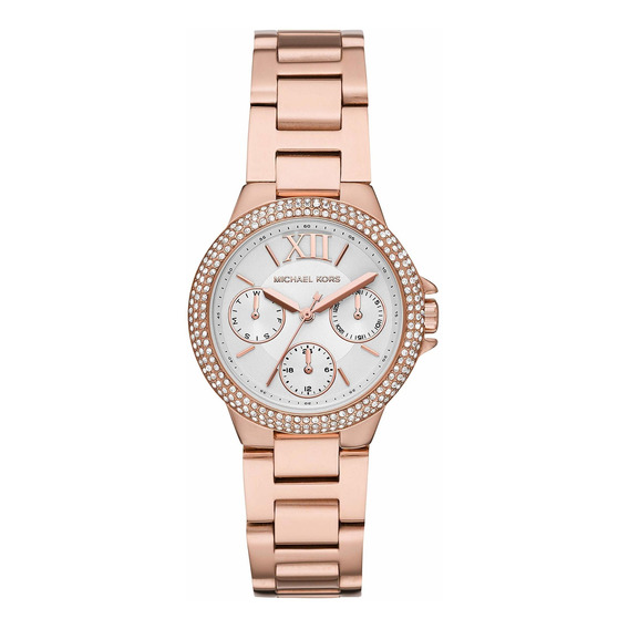 Reloj Mujer Michael Kors Mk6845 Cuarzo Pulso Rosado En Acero