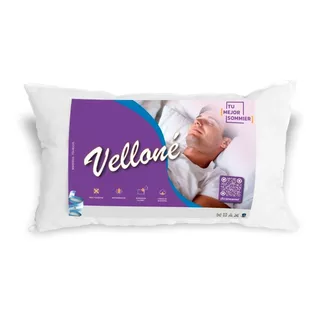 Almohada Tms Velloné Tradicional 70x40 Funda Algodón S/c*