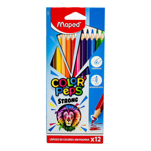 Colores Maped Strong Con 12 Triangulares