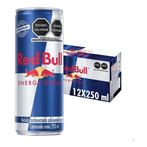 Red Bull Bebida Energética 12 Pzas De 250 Ml