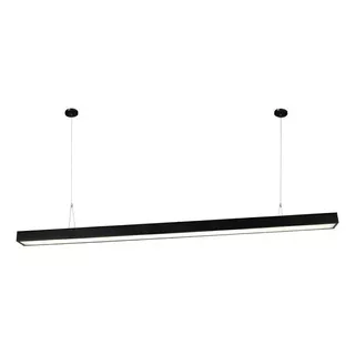 Notrelux Pendente Linear Retangular Led 120cm Preto 6500k Branco Frio Otan 110v/220v