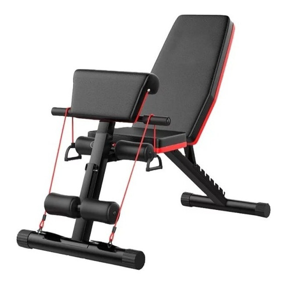 Banca Para Abdominales Multiuso +2 Ligas +soporte De Plancha