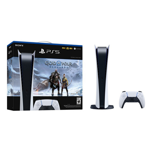 Sony PlayStation 5 Digital 825GB God of War Ragnarok Bundle color  blanco y negro