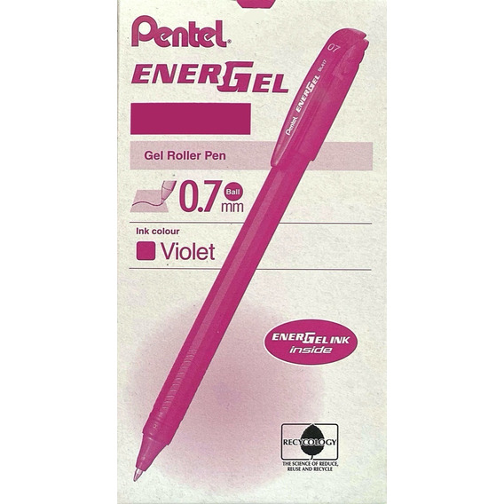 Roller Energel Lapiz Gel Pentel Makkuro 0,7mm Violet - 12uni
