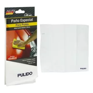 Pack 12 / Paño 40x40cm Micro Fibra P/pulido De Auto. Color Blanco