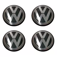 Kit 4 Emblema Volkswagen 117mm Para Calota Miolo Centro Vw