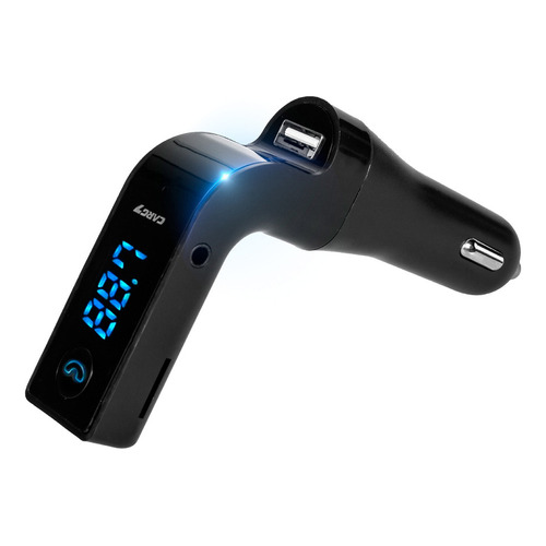 Receptor Bluetooth Usb Auto Microfono Manos Libres Fm 8en1 Color Negro