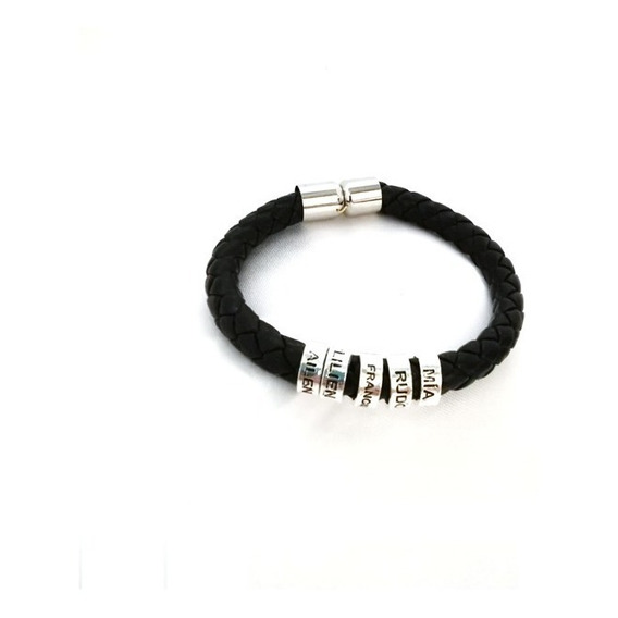 Pulsera Para Hombre Papa Hijos Grabada Aritos Personalizados