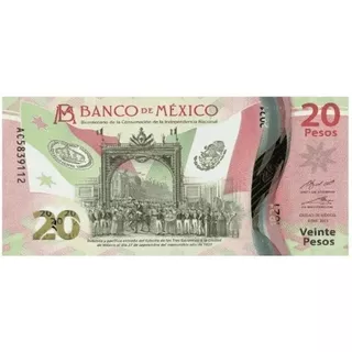 Nuevo Billete 20 Pesos Independencia Fam G Serie A ! 