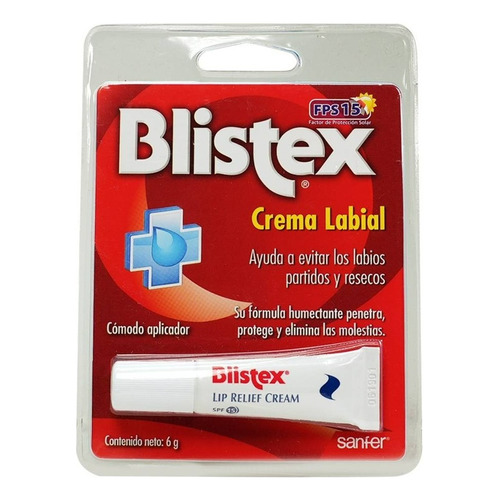 Blistex Crema Labial Fps 10 Empaque Con Tubo Con 6g