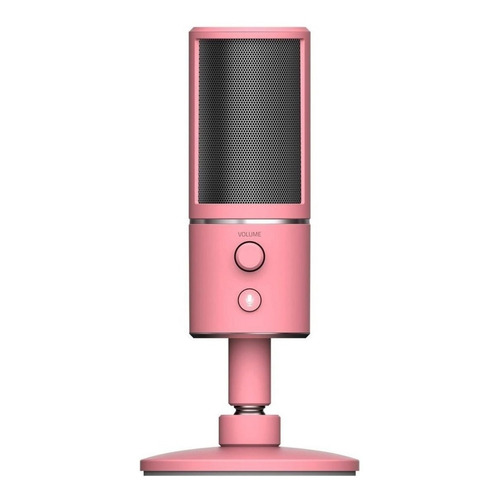 Micrófono Razer Seiren X Condensador Supercardioide color quartz pink