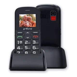 Artfone Cs182 Telefonos Celulares Para Personas Mayores Con Sos Botón, Radio Fm, Con Una Base De Carga,gran Teclado, Gran Volumen
