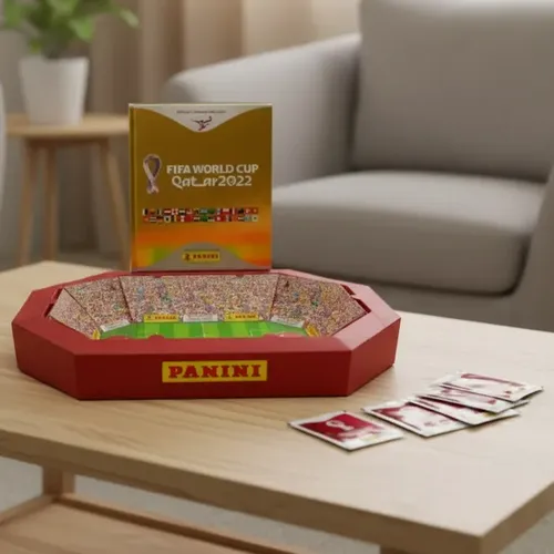 Box Álbum Dourado Qatar Copa 2022 150env Estádio + Coca Cola
