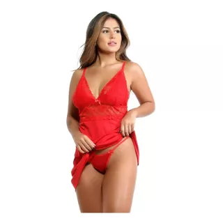 3 Camisola Sex Com Calcinha Atacado Moda Íntima Barato 